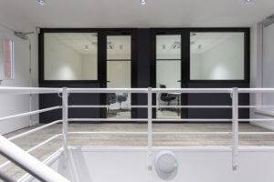 Barfoot and Thompson facade and cladding installation with aliclad, fire rated doors and windows, screens.